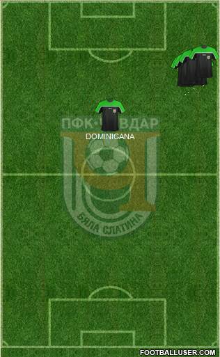 Chavdar (Byala Slatina) 4-2-2-2 football formation