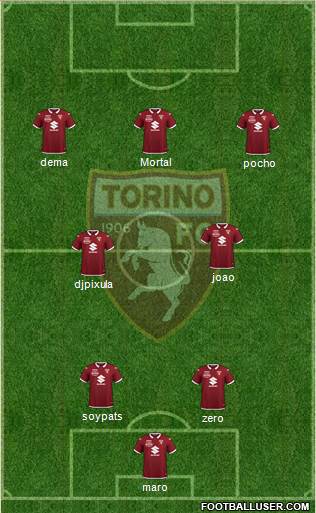 Torino 4-1-4-1 football formation