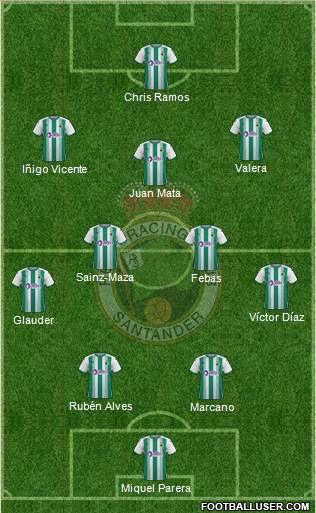 R. Racing Club S.A.D. 4-2-3-1 football formation