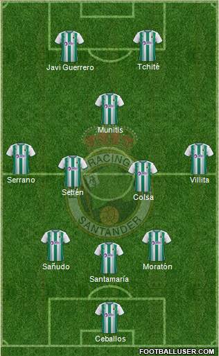 R. Racing Club S.A.D. 3-4-1-2 football formation