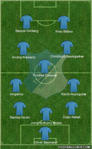 TSG 1899 Hoffenheim 5-3-2 football formation