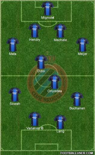 Club Brugge KV football formation