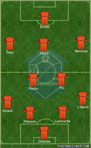 NK Varteks 4-2-3-1 football formation