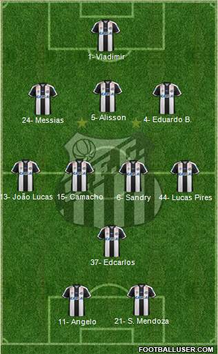 Santos FC football formation