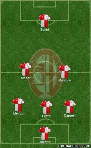 Rimini 3-5-1-1 football formation