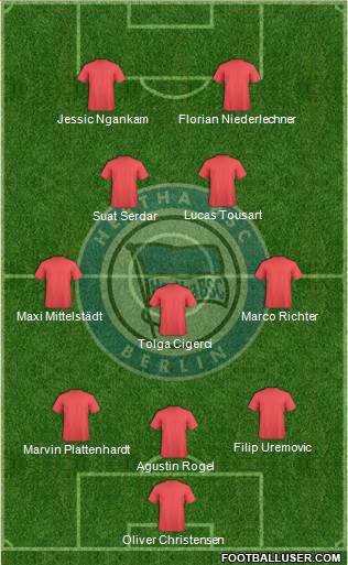 Hertha BSC Berlin 3-5-2 football formation