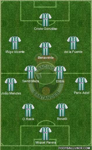 R. Racing Club S.A.D. 4-2-3-1 football formation