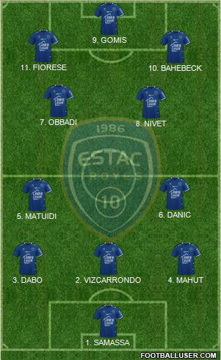 Esperance Sportive Troyes Aube Champagne football formation