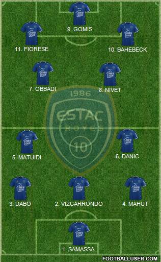 Esperance Sportive Troyes Aube Champagne football formation