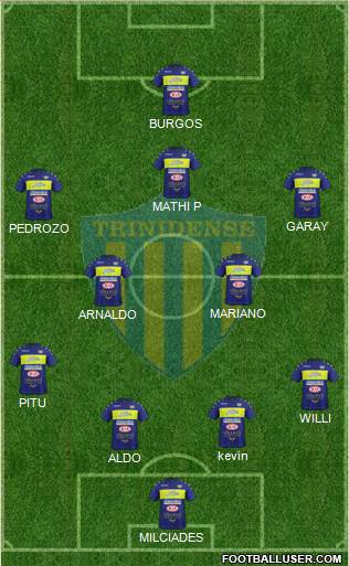 C Sportivo Trinidense 4-2-3-1 football formation