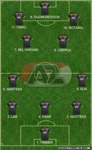AZ Alkmaar 4-1-4-1 football formation