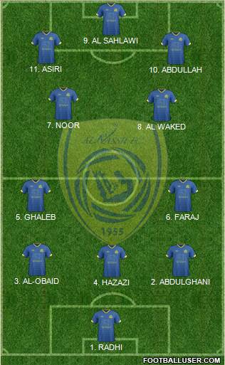Al-Nassr (KSA) 4-1-4-1 football formation