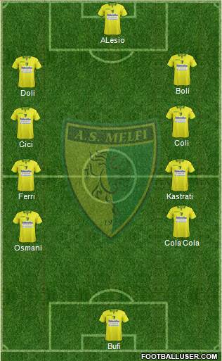 Melfi 5-4-1 football formation