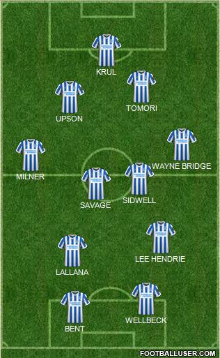 Brighton and Hove Albion 4-4-1-1 football formation