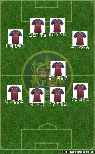 Daejeon Citizen 4-2-4 football formation