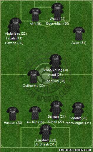 Al-Sadd Sports Club 3-5-2 football formation