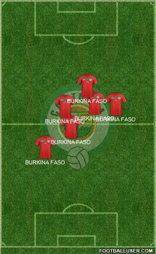 CCD Tuluá 3-4-2-1 football formation