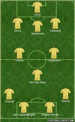 Dream Team 3-5-2 football formation