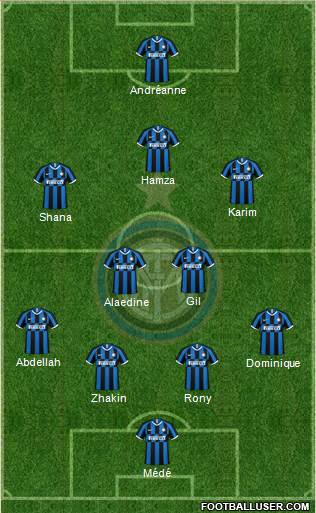 F.C. Internazionale 4-2-3-1 football formation