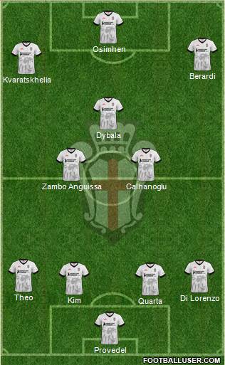 Pro Vercelli football formation