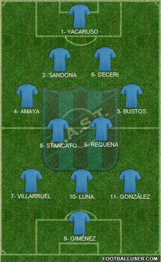 San Telmo 4-2-3-1 football formation