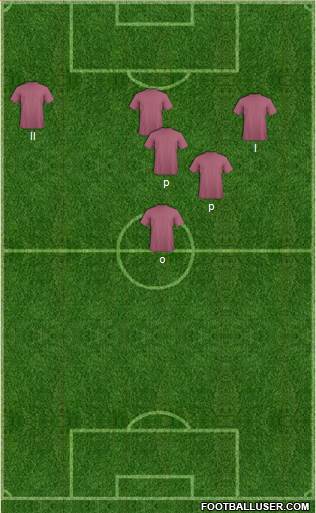 Euro 2016 Team 3-4-2-1 football formation