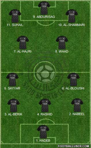 Al-Sadd Sports Club 4-2-1-3 football formation