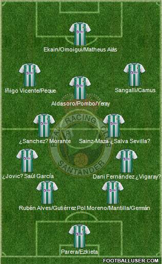 R. Racing Club S.A.D. 4-2-3-1 football formation