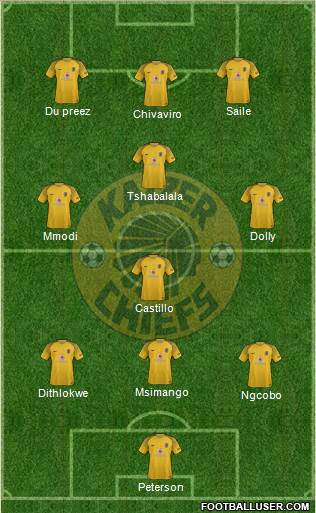 Kaizer Chiefs 3-4-3 football formation