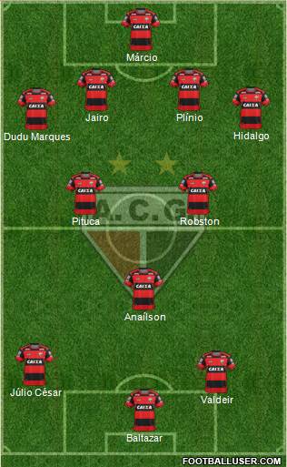 Atlético C Goianiense 4-2-1-3 football formation