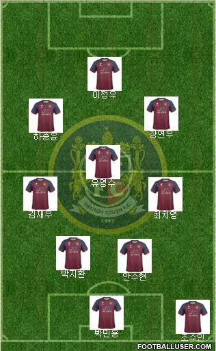 Daejeon Citizen 4-3-1-2 football formation
