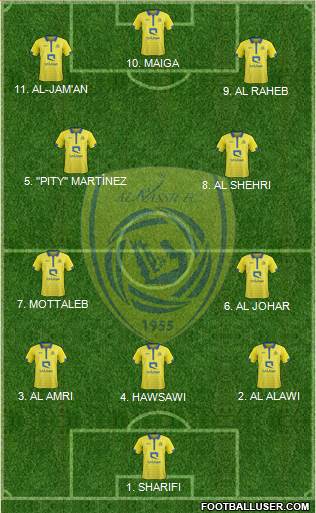 Al-Nassr (KSA) 4-2-3-1 football formation
