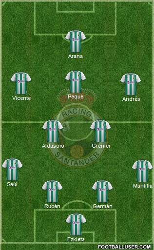 R. Racing Club S.A.D. 4-2-3-1 football formation