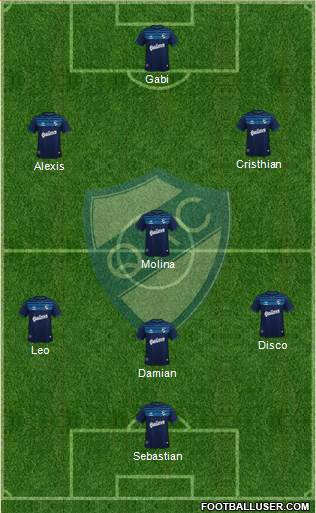 Quilmes 3-5-2 football formation