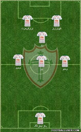 A Portuguesa D 4-3-1-2 football formation