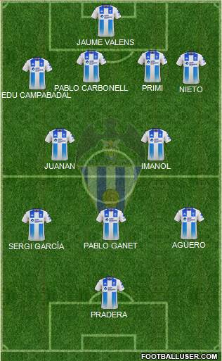 C.D. Alcoyano 4-2-1-3 football formation