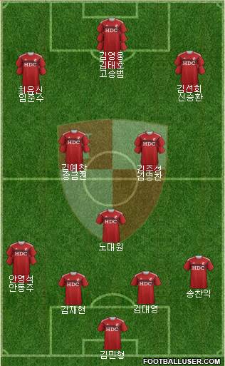 Busan I'PARK 4-2-3-1 football formation