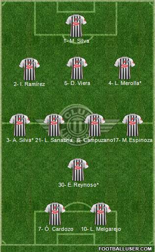 C Libertad 3-4-1-2 football formation