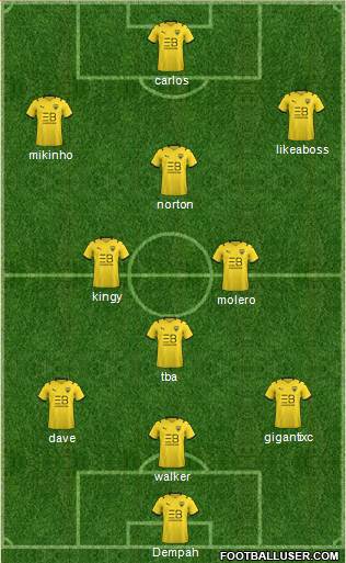 Oxford United 3-5-1-1 football formation