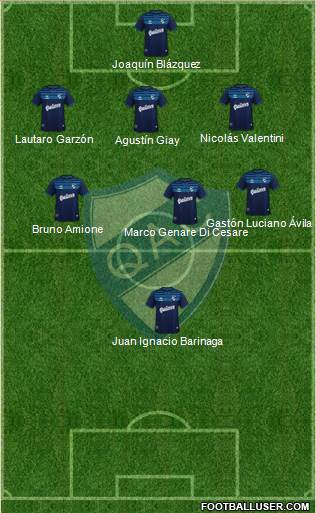 Quilmes 5-4-1 football formation