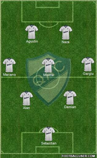 Quilmes 4-1-4-1 football formation