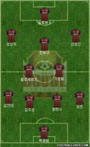 FC Seoul 4-2-3-1 football formation