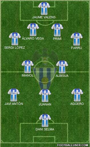 C.D. Alcoyano 4-1-3-2 football formation