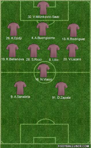 Fifa Team 3-4-1-2 football formation