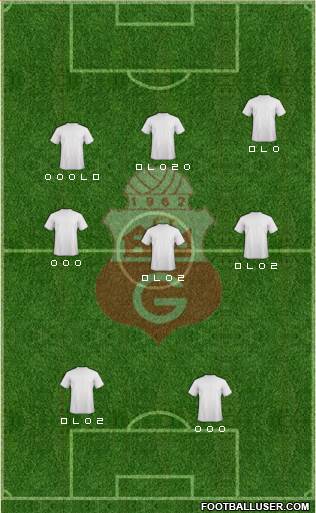 C Guabirá 4-2-2-2 football formation