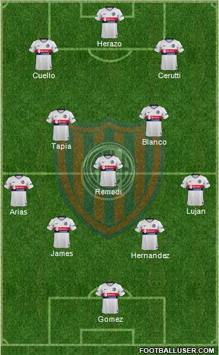San Lorenzo de Almagro 3-5-1-1 football formation