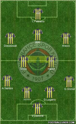 Fenerbahçe SK Formation 2010