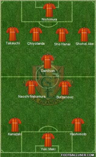 Nagoya Grampus 4-3-3 football formation