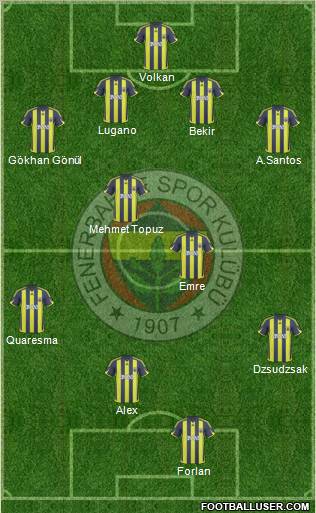 Fenerbahçe SK Formation 2010