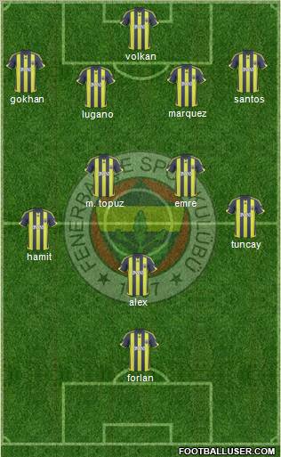 Fenerbahçe SK Formation 2010